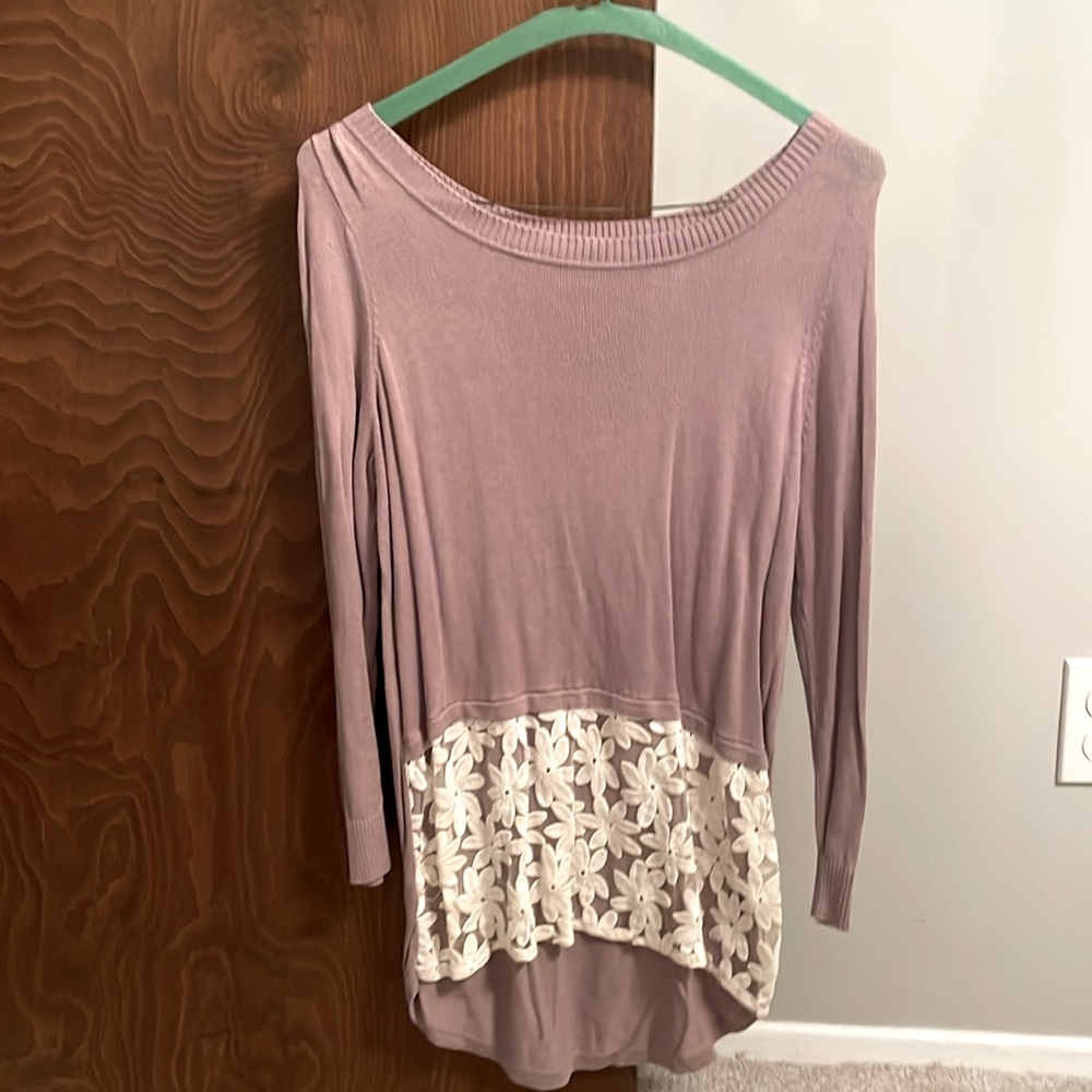 Lilac and Lace Sweater